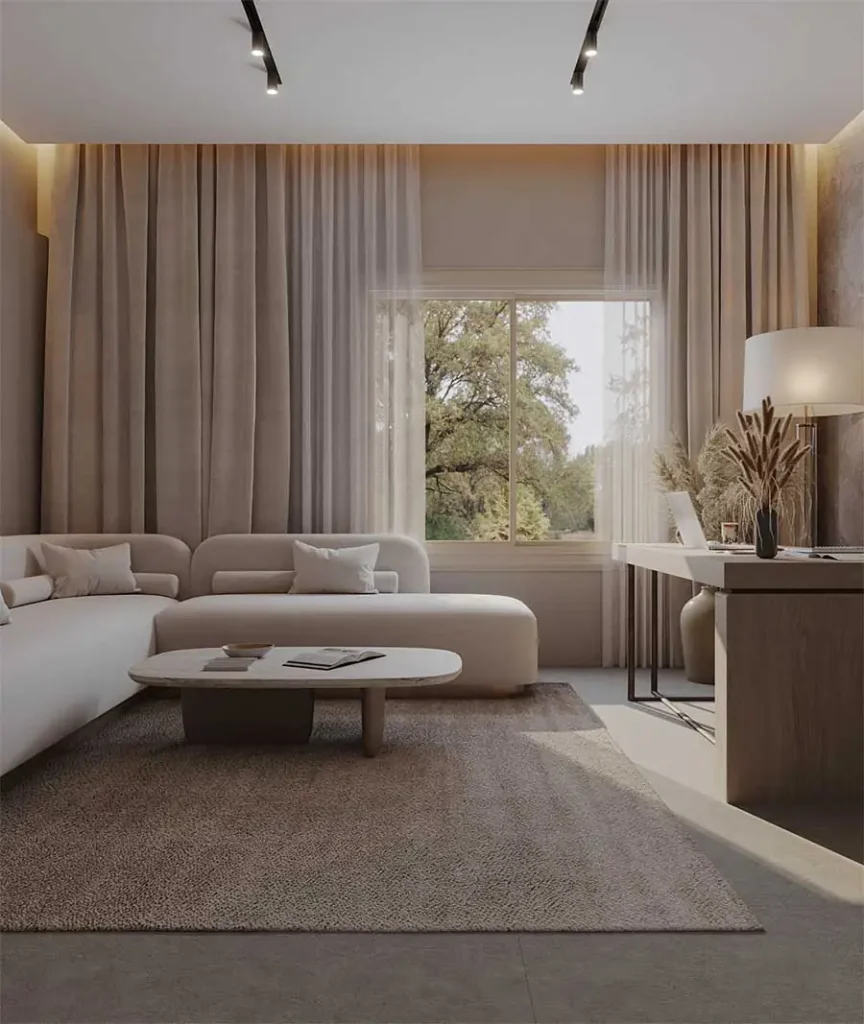 المنحنيات الناعمة في الأثاث