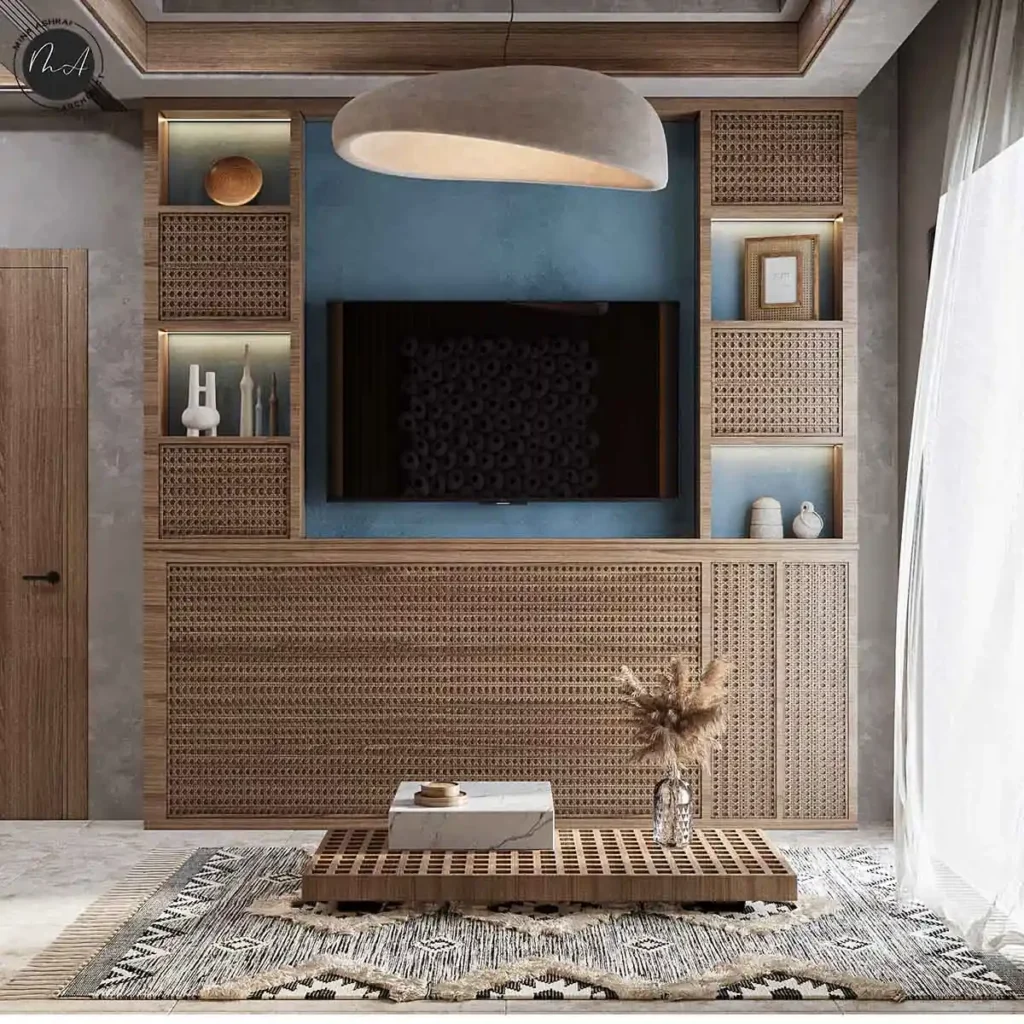 وحدة تلفزيون مدمجة فى الديكور