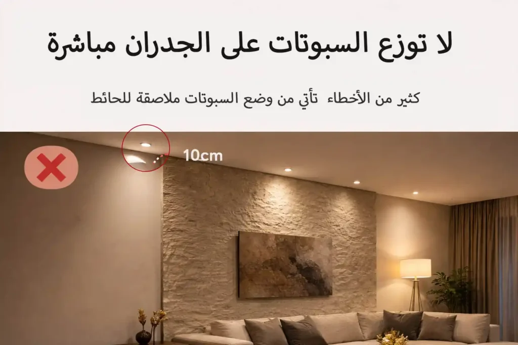 خطأ-توزيع-السبوتات-ملاصقة-للحائط