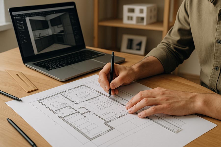 رسم مخططات معمارية