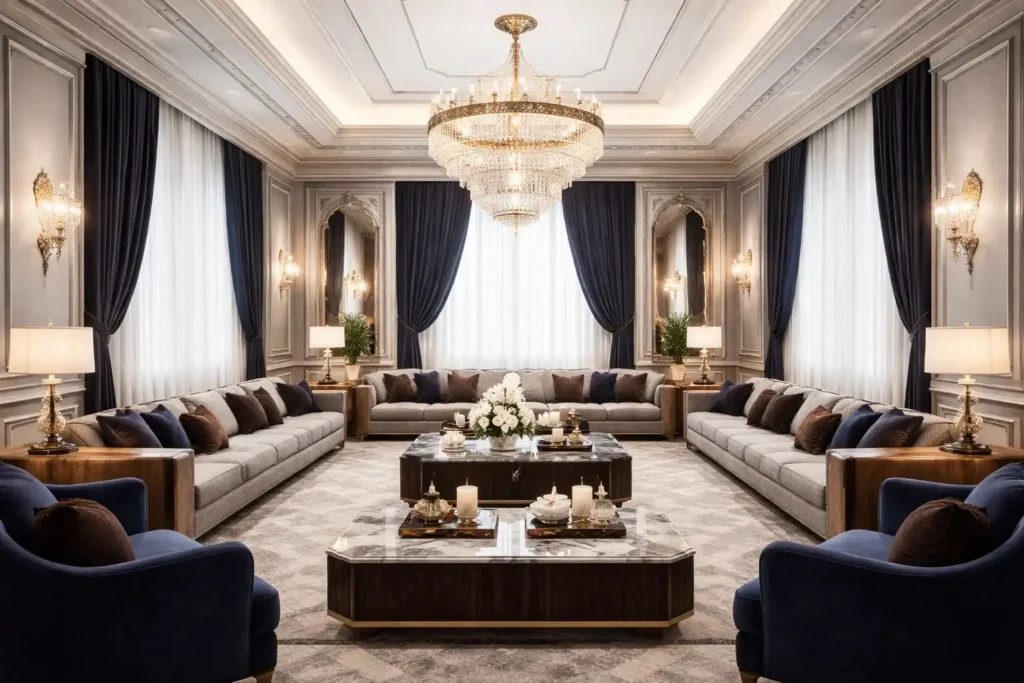 مجلس بألوان فخمة