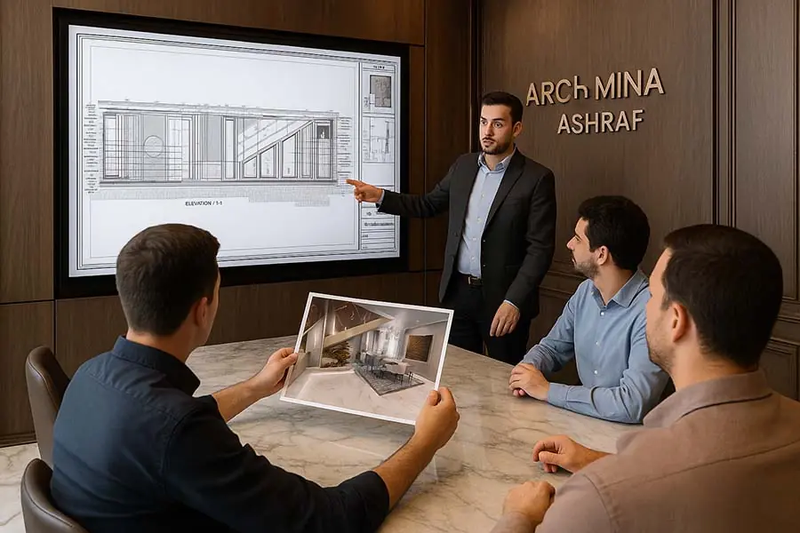 مخططات تنفيذية وخدمات التصميم الداخلى-للشركات