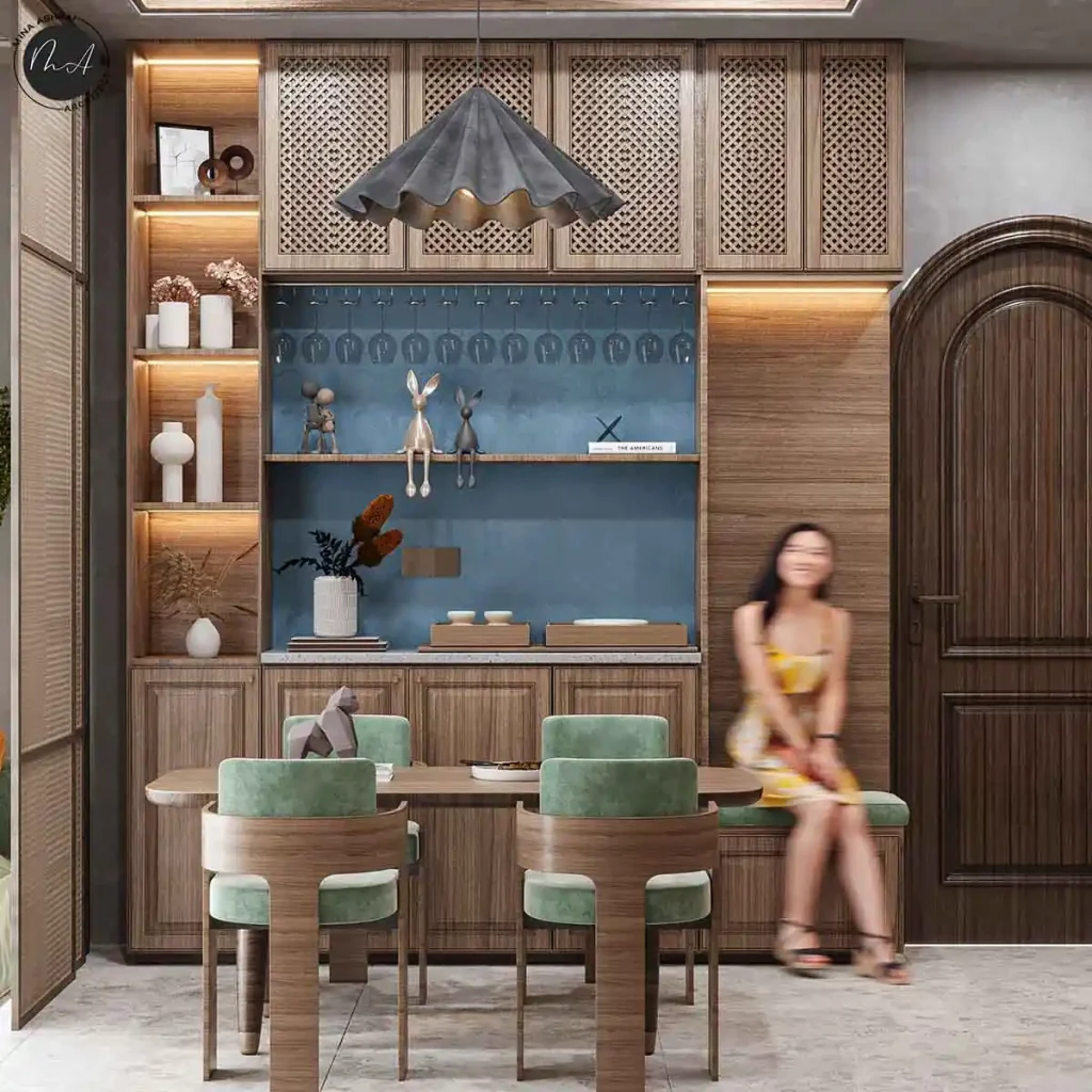 بوفية وطعام فى شالية صغير