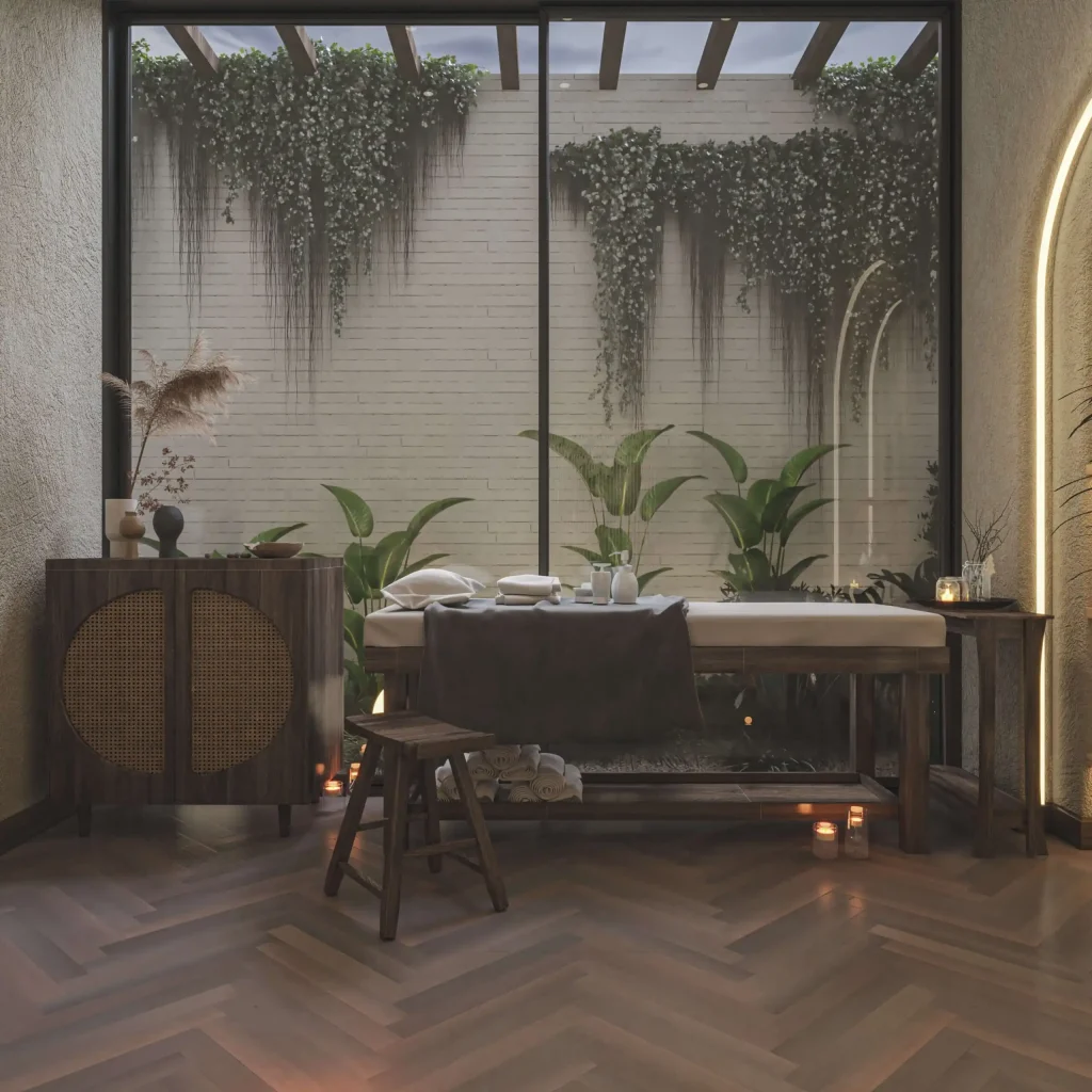 بيوتى صالون - تصميم داخلى غرفة مساج