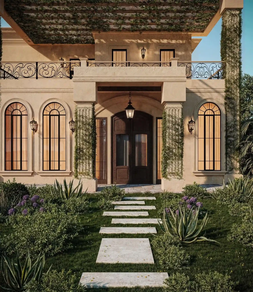 تصميم استراحة وحدائق خارجى