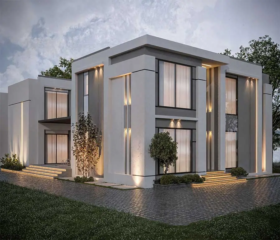 تصميم خارجى اضاءات خارجية