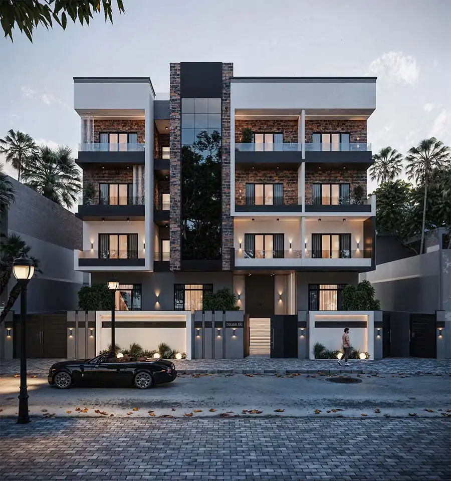 تصميم خارجى واجهات حجر - بيت الوطن