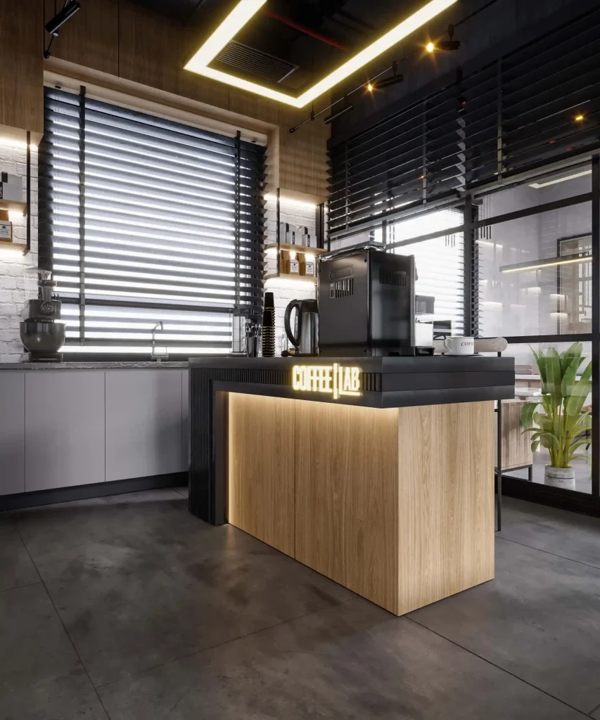 تصميم داخلى ادارى -قهوة