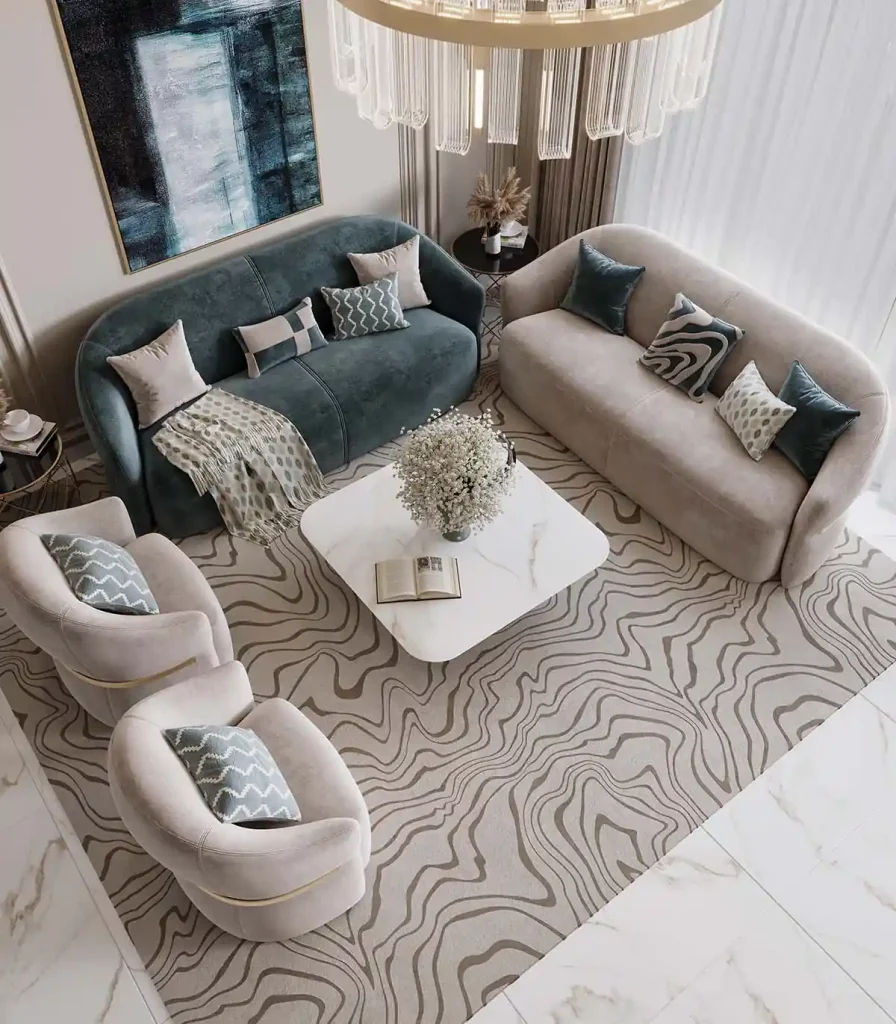 تصميم داخلى بالم هليز - معيشة نيو كلاسيك