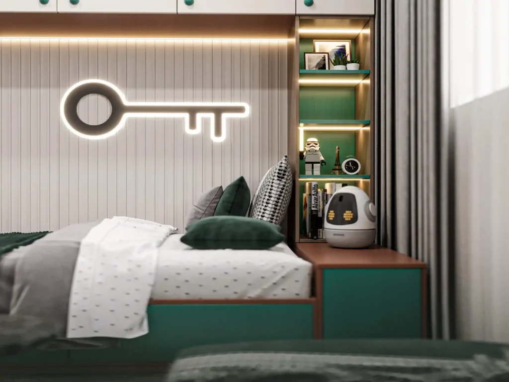 تصميم داخلى شقة سكنية جراندا لايف - اكسسوارات سرير