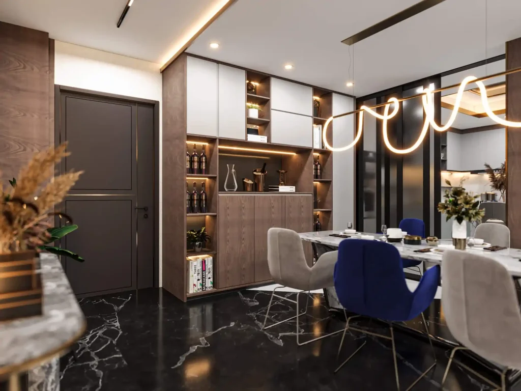تصميم داخلى شقة سكنية جراندا لايف - بوفيه