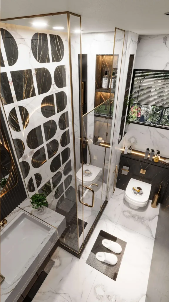 تصميم داخلى شقة سكنية جراندا لايف - حمام صغير