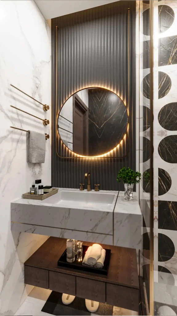 تصميم داخلى شقة سكنية جراندا لايف - دورة مياة