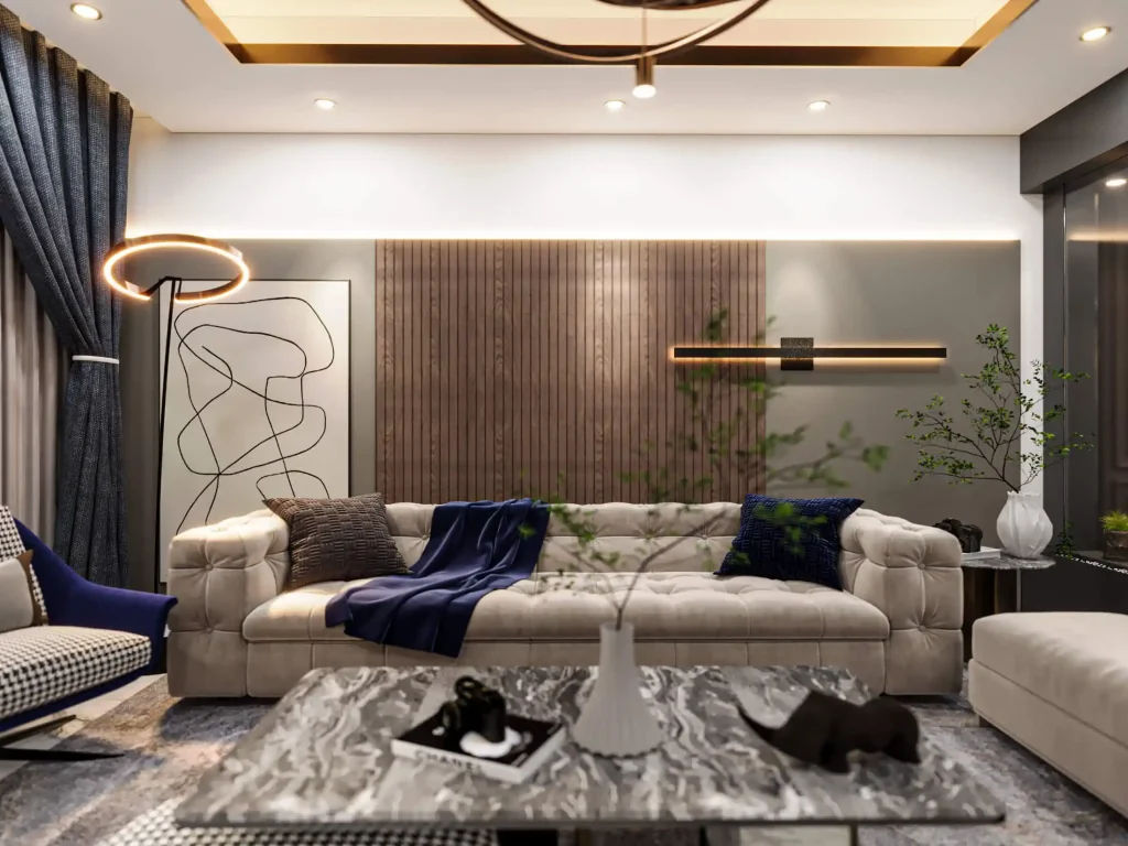 تصميم داخلى شقة سكنية جراندا لايف - ديكورات خشبية