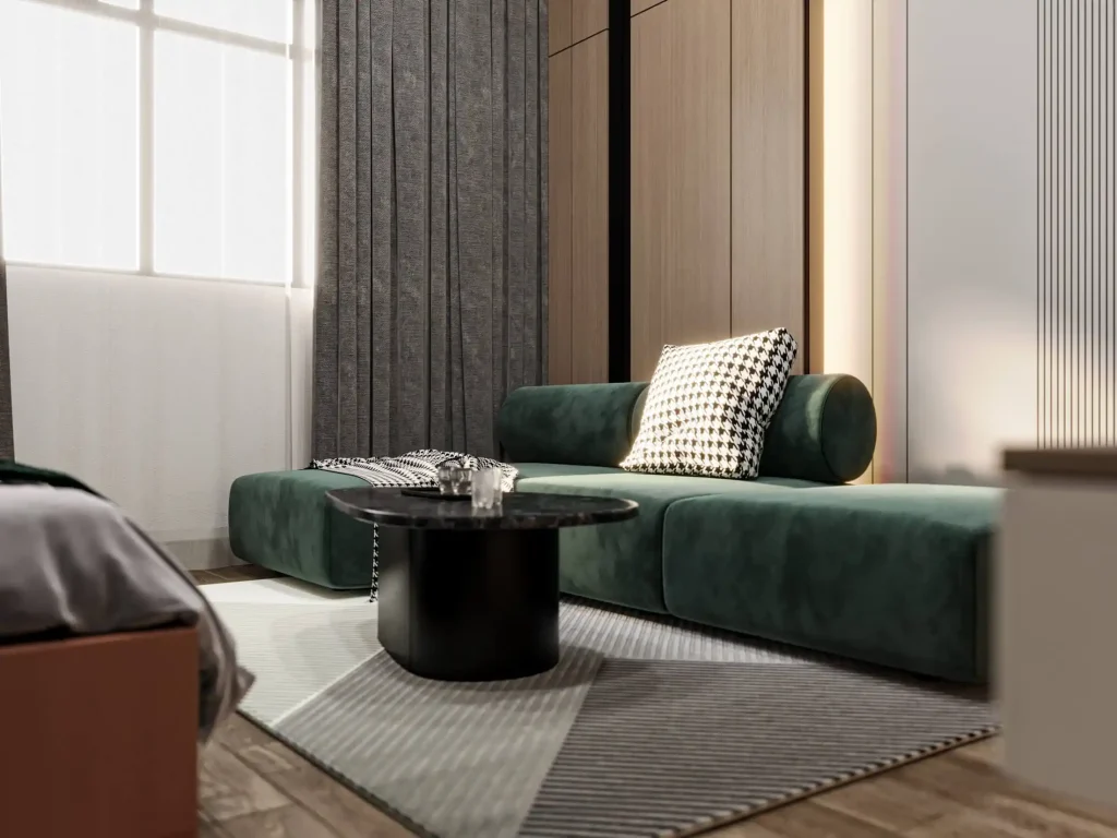 تصميم داخلى شقة سكنية جراندا لايف - معيشة غرفة