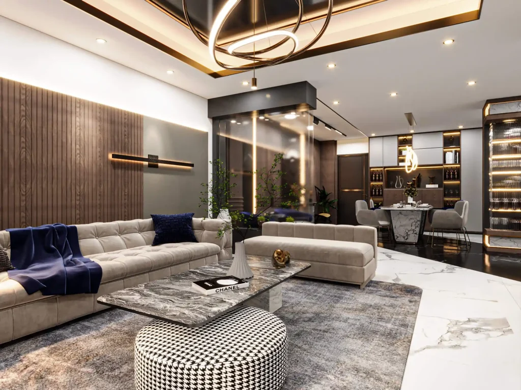 تصميم داخلى شقة سكنية جراندا لايف - نافورة منزلية