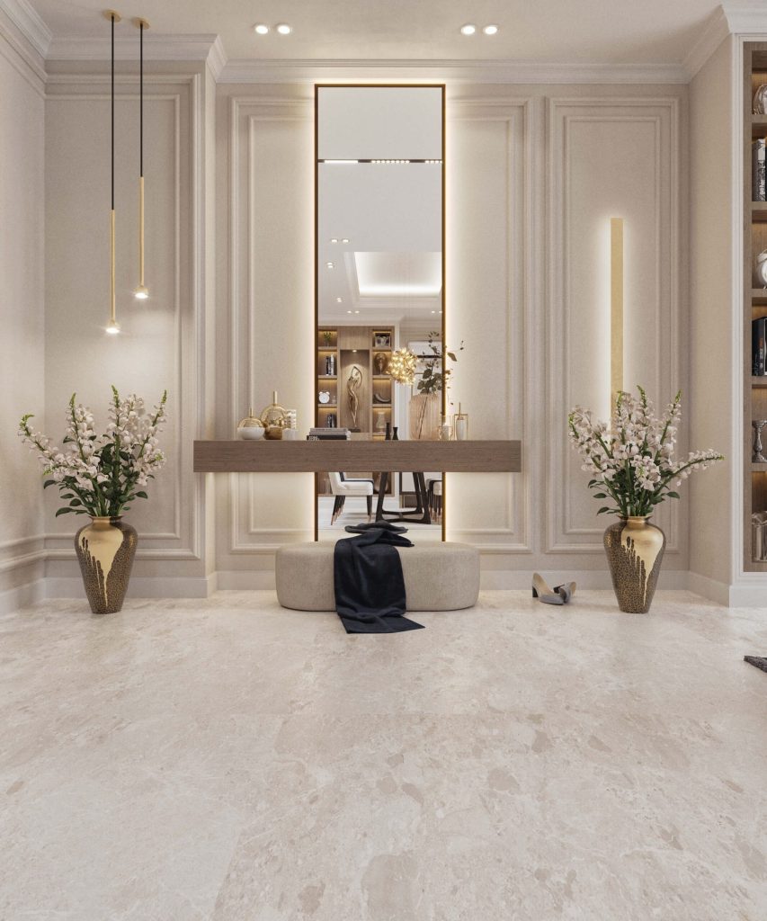 تصميم داخلى شقة سكنية جولدن جيتس - مدخل الشقة