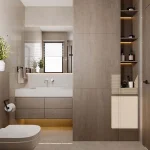 تصميم داخلى شقة سكنية صغيرة - دورة مياة