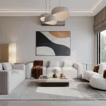 تصميم داخلى شقة سكنية صغيرة - معيشة مودرن