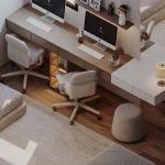 تصميم داخلى شقة سكنية صغيرة - مكتبين