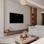 تصميم داخلى شقة سكنية صغيرة - وحدة تلفزيون