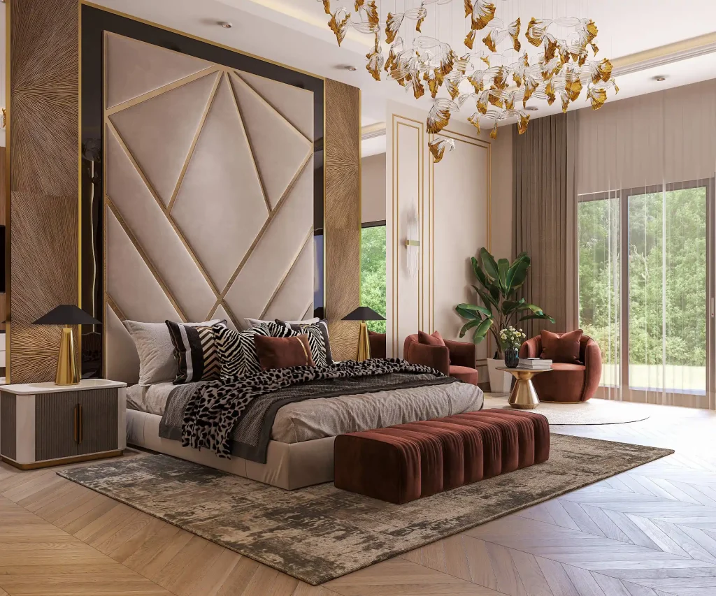 تصميم داخلى غرفة نوم ماستر سعودية مودرن