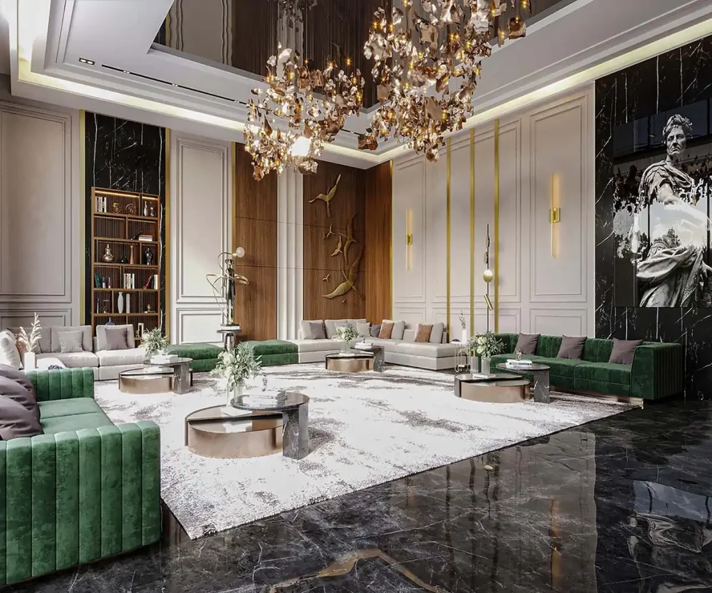 تصميم داخلى مجلس الامارات - رخام