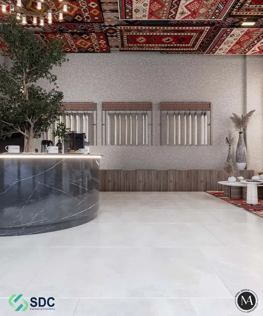 تصميم داخلى محل خياطة - انتظار