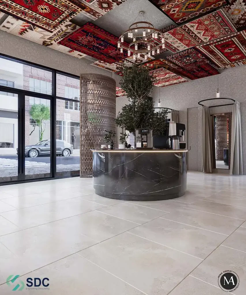 تصميم داخلى محل خياطة - ديكورات اسقف