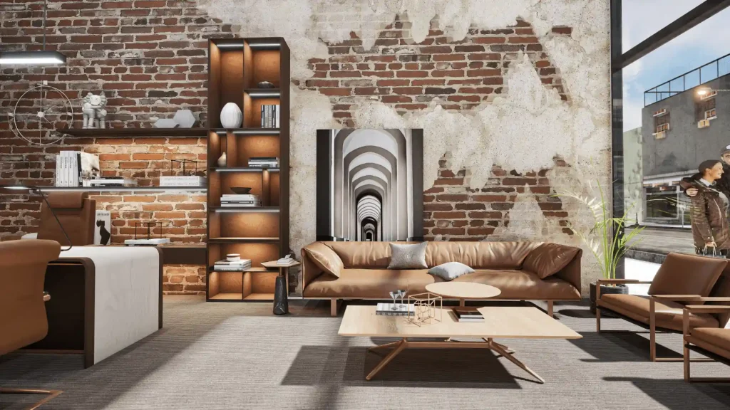 تصميم داخلى مكتب هندسى - منطقة انتظار