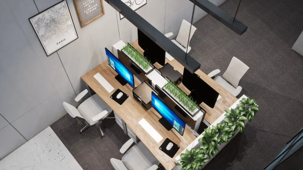 تصميم داخلى مكتب هندسى - منطقة عمل