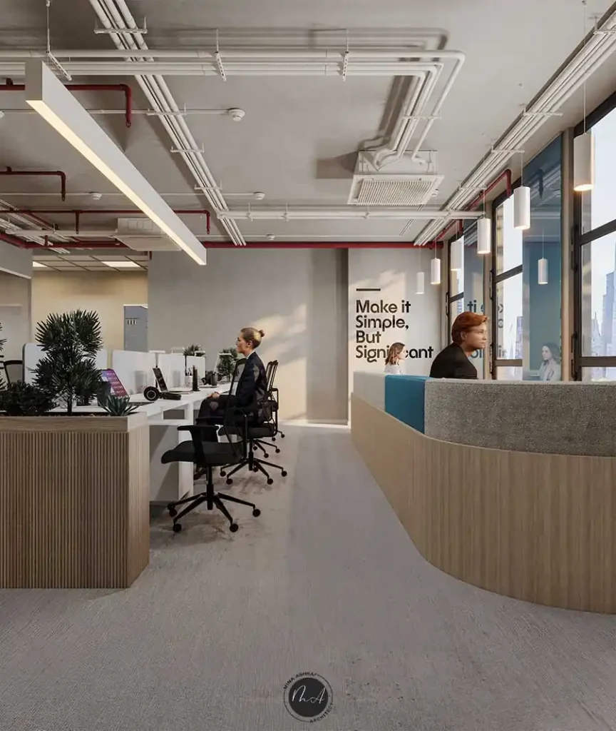 تصميم داخلي ادارى - workstation