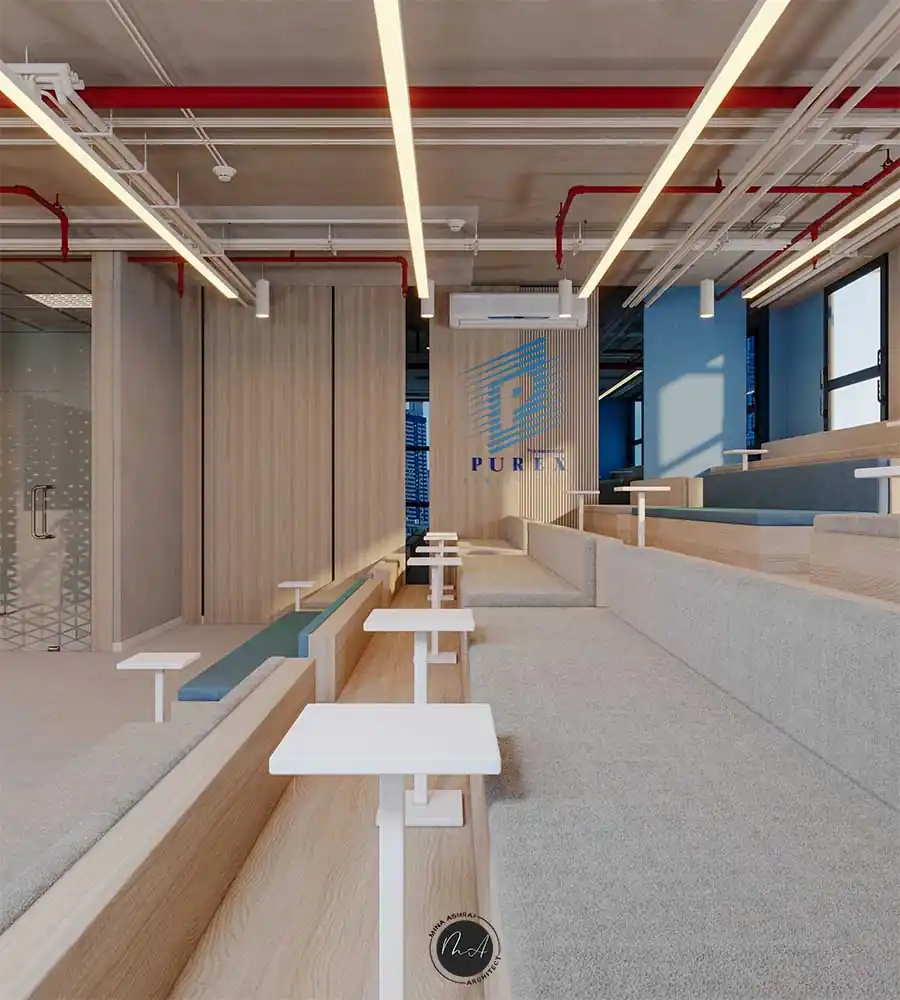 تصميم داخلي ادارى - ديكورات خشبية