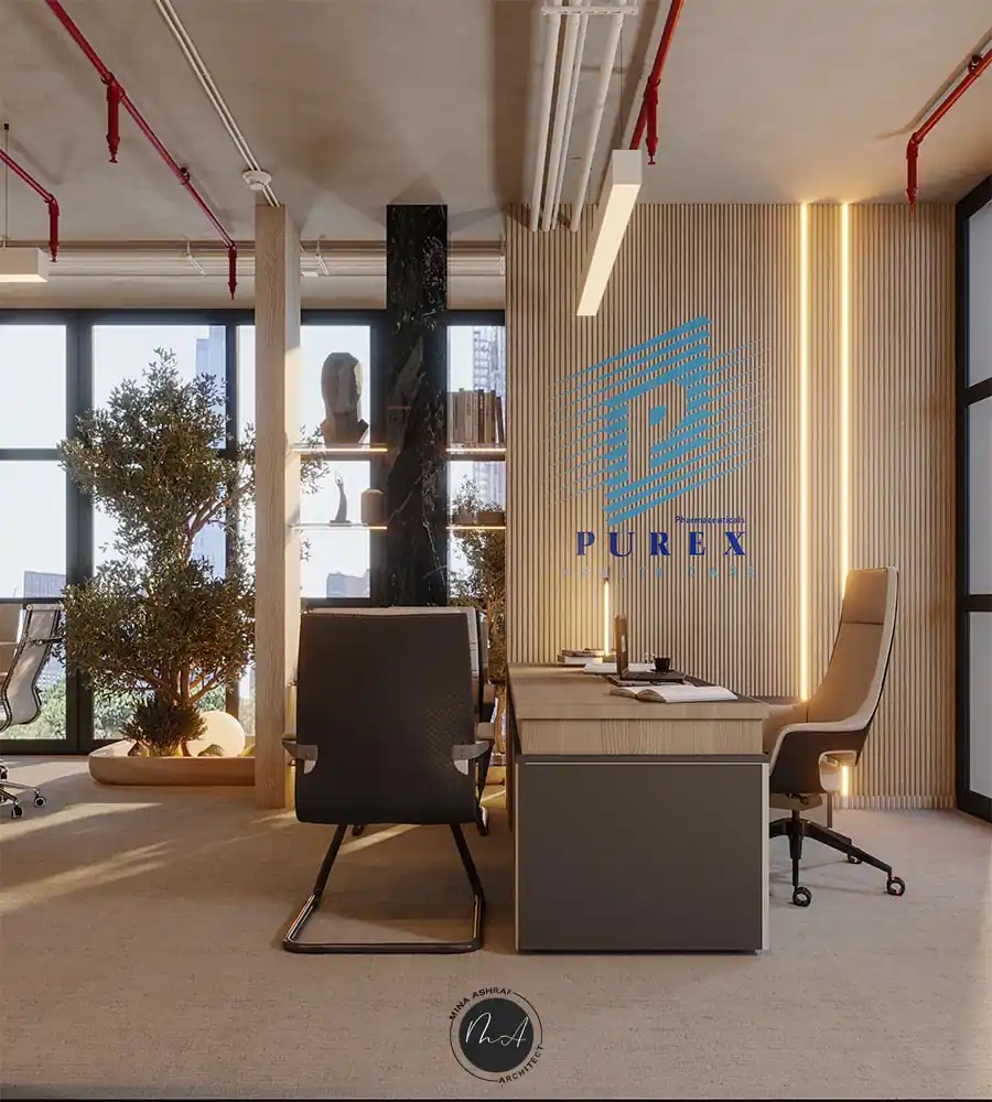 تصميم داخلي ادارى - مكتب المدير