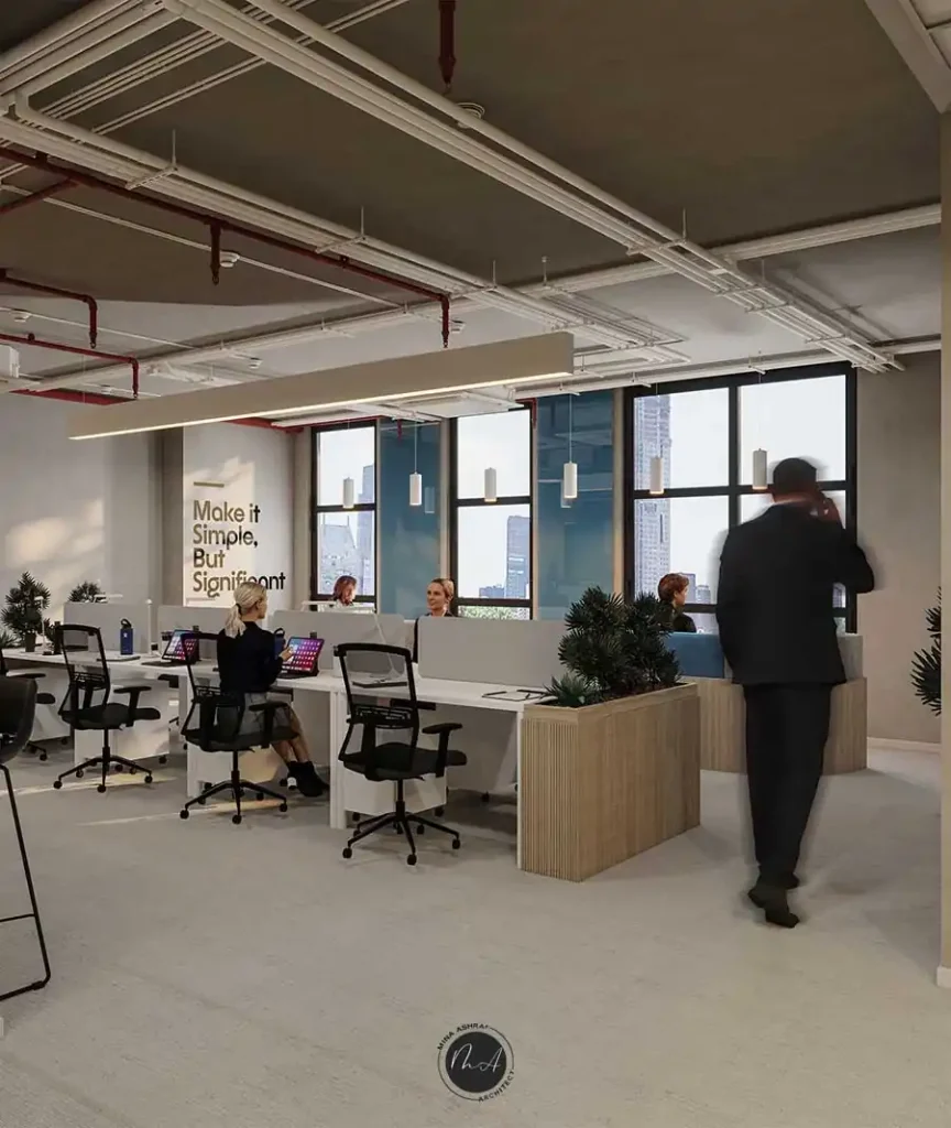 تصميم داخلي ادارى - منطقة عمل purex