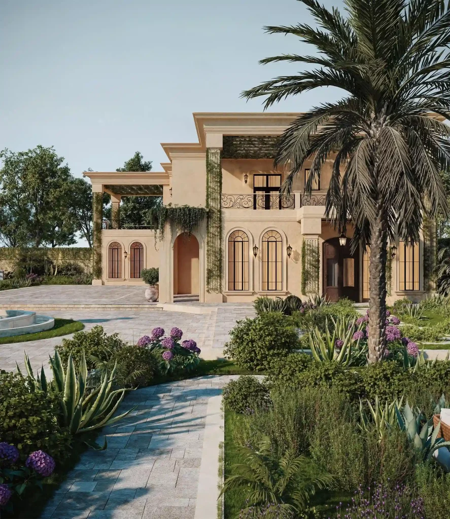 تصميم فيلا فى استراحة فى السعودية