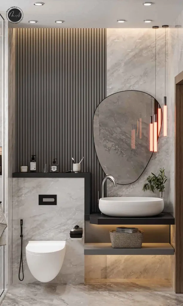 مودرن دورة مياة اسود