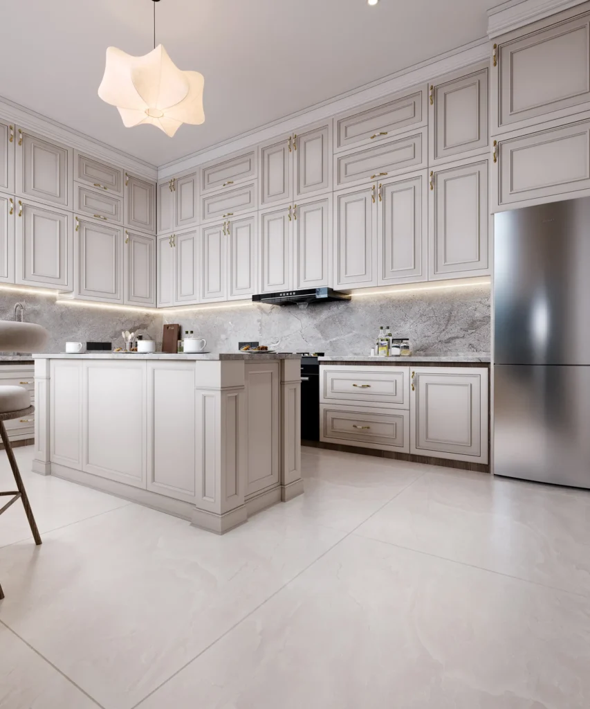 تصميم مطبخ نيو كلاسيك